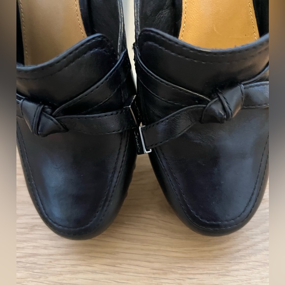 Coach Leather Mules with Tie Accents - Picture 2 of 5